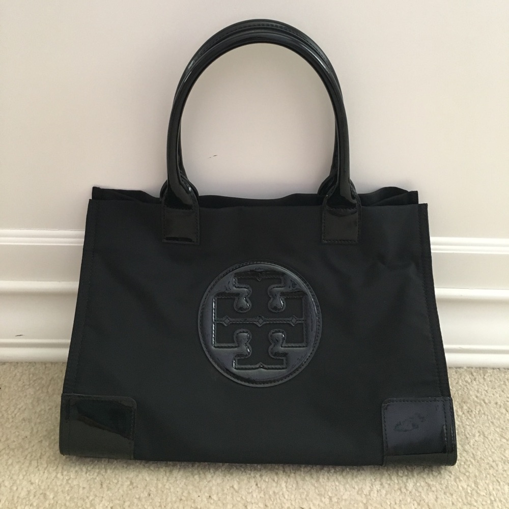 Tory Burch Ella Mini Nylon Tote in Black